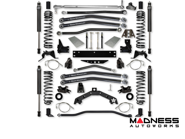 Jeep Wrangler JK Lift Kit - Rock Krawler - 4.5in - Factor X2 Long Arm - Stage 1 - `07-`18